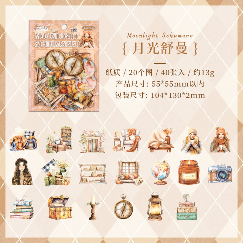 40pcs bookstore sticker pack (MLS25050603)