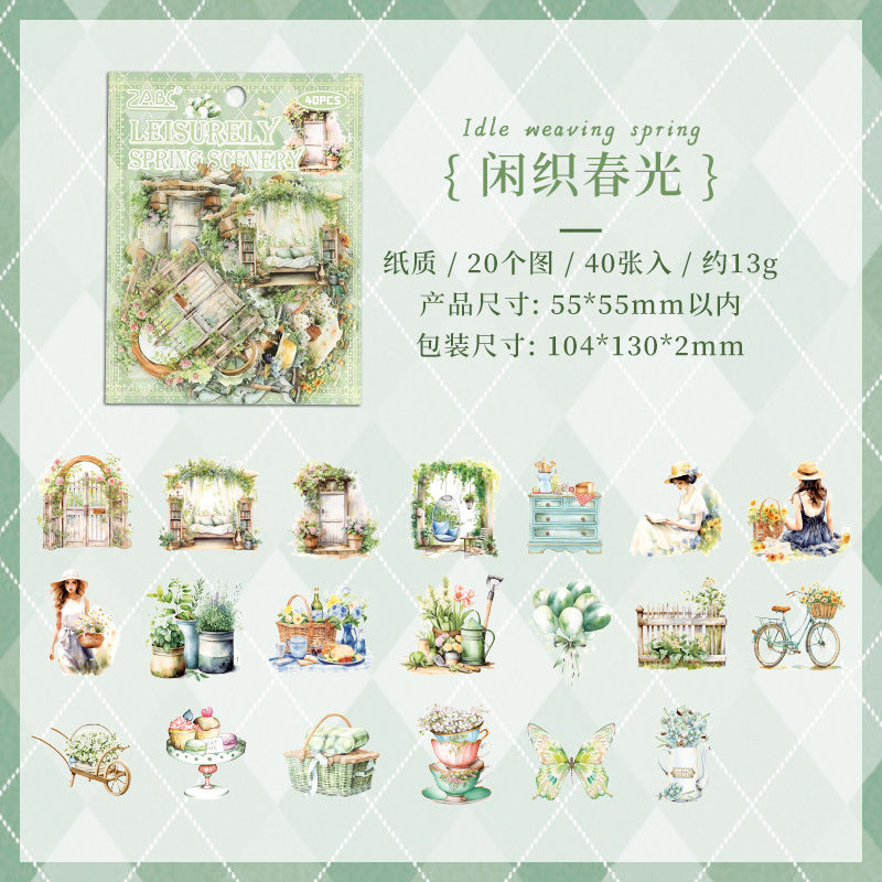 40pcs bookstore sticker pack (MLS25050603)