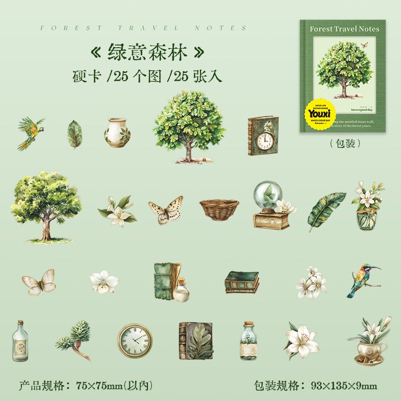 25pcs forest sticker pack (MLS25060605)