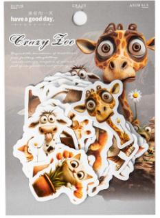 40pcs crazy zoo sticker pack (MLS25060708)
