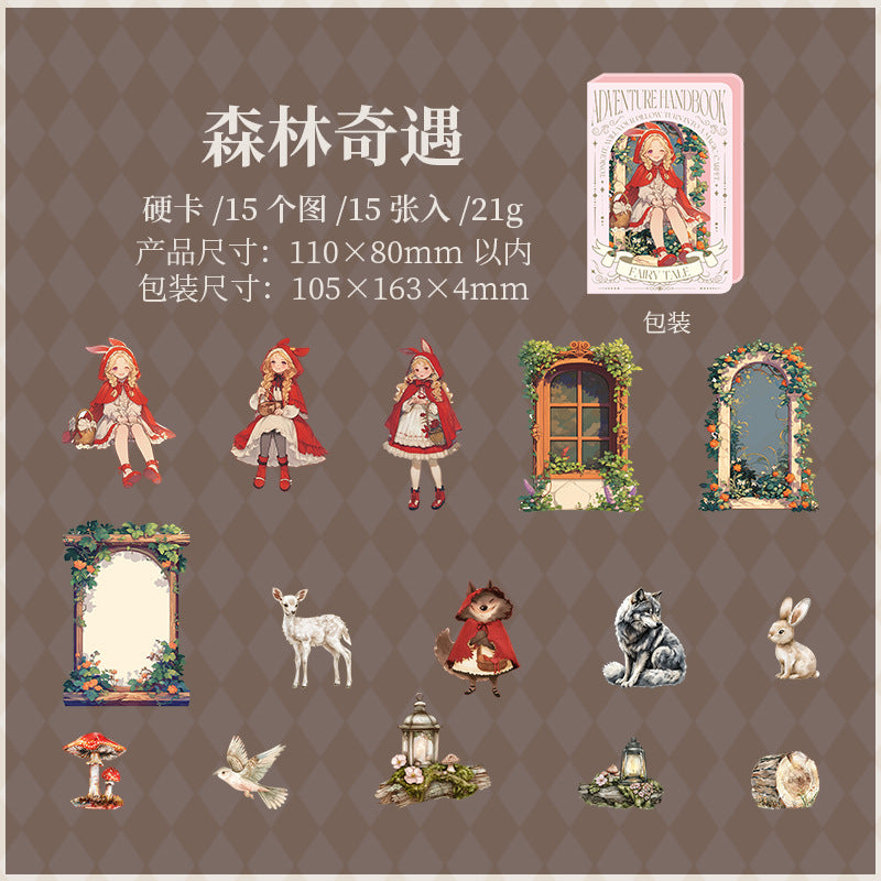 15pcs adventure fairy card-sticker pack (MLS25060709)