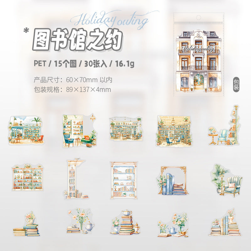 30pcs holiday sticker pack (MLS25050501)