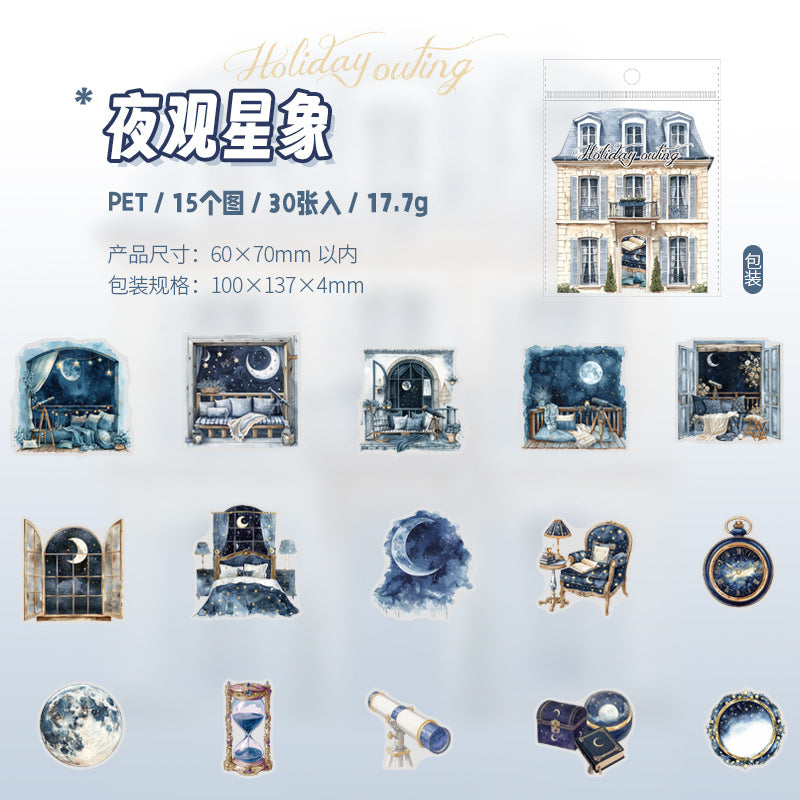 30pcs holiday sticker pack (MLS25050501)