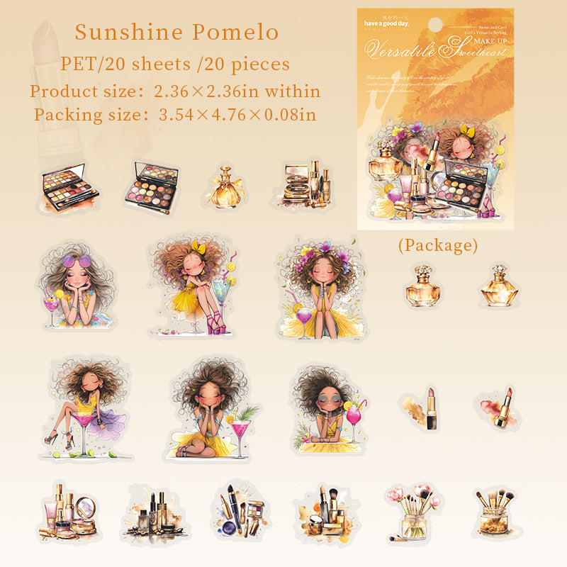 20pcs make-up girls sticker pack (MLS25061007)