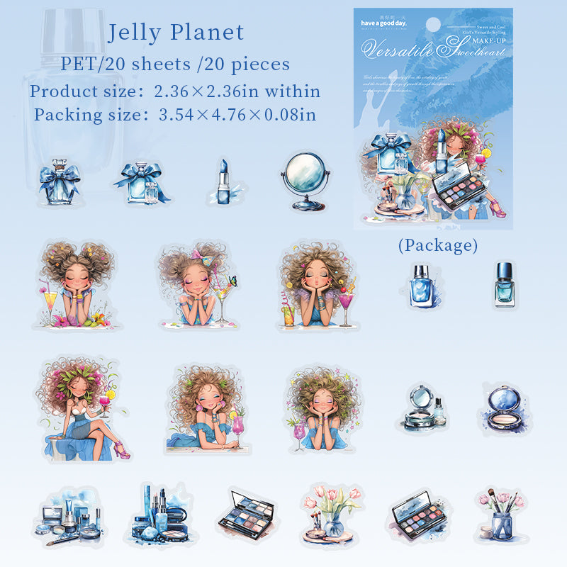 20pcs make-up girls sticker pack (MLS25061007)