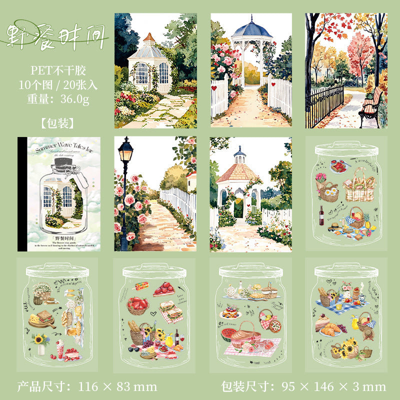 20pcs nature sticker book (MLTZB25051203)