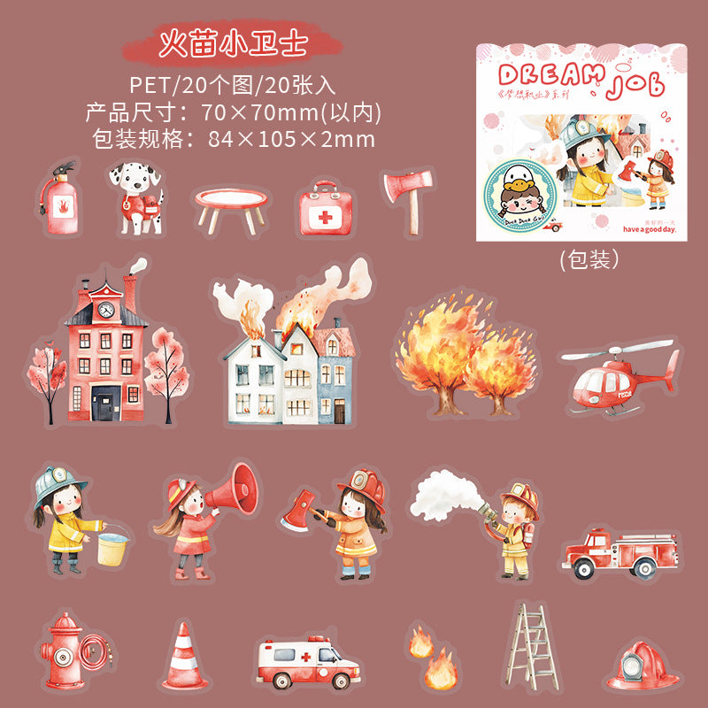 20pcs dream job sticker pack (MLS25051405)