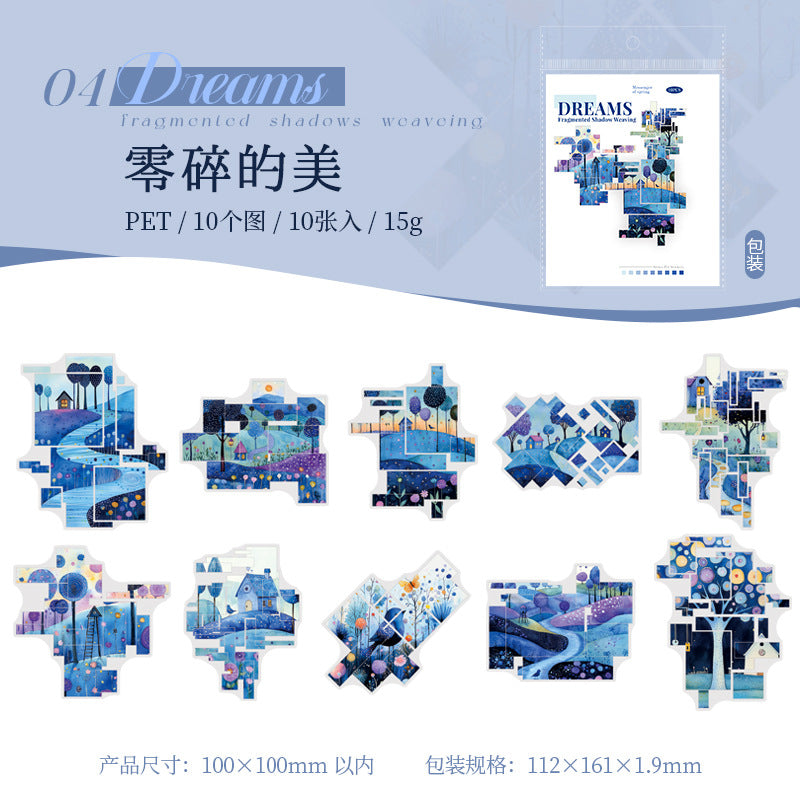 10pcs dream puzzle sticker pack (MLS25061705)