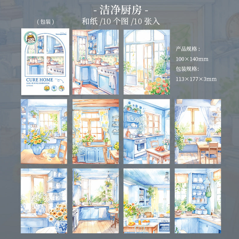 10pcs cure home washi-sticker pack (MLS25061706)