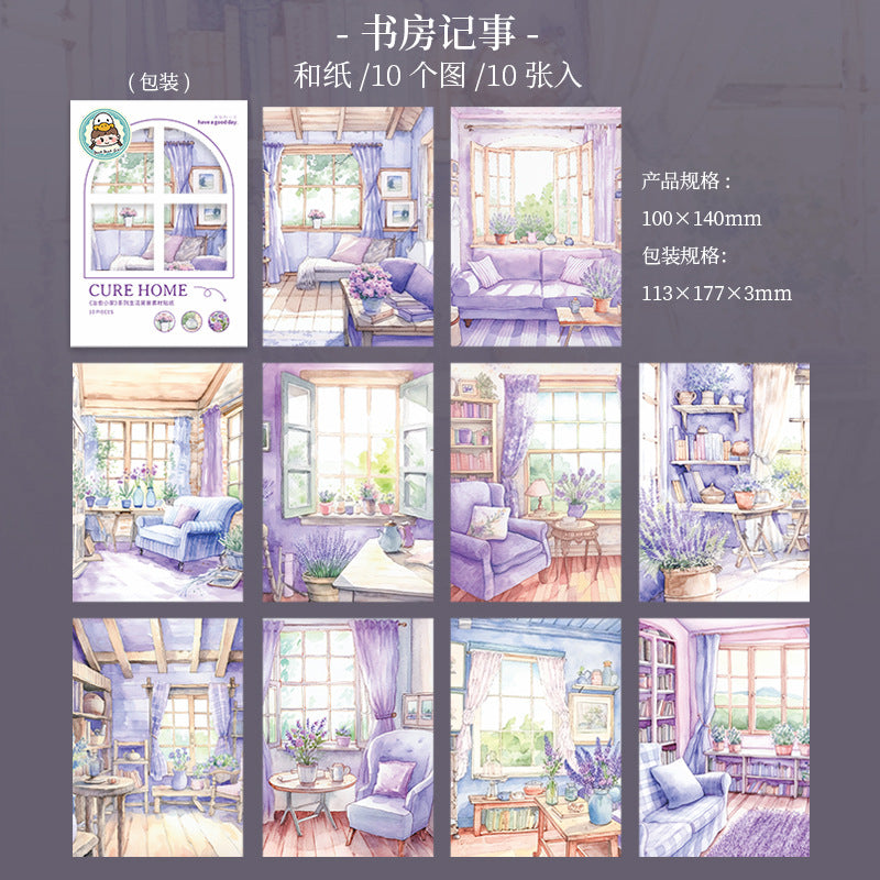 10pcs cure home washi-sticker pack (MLS25061706)