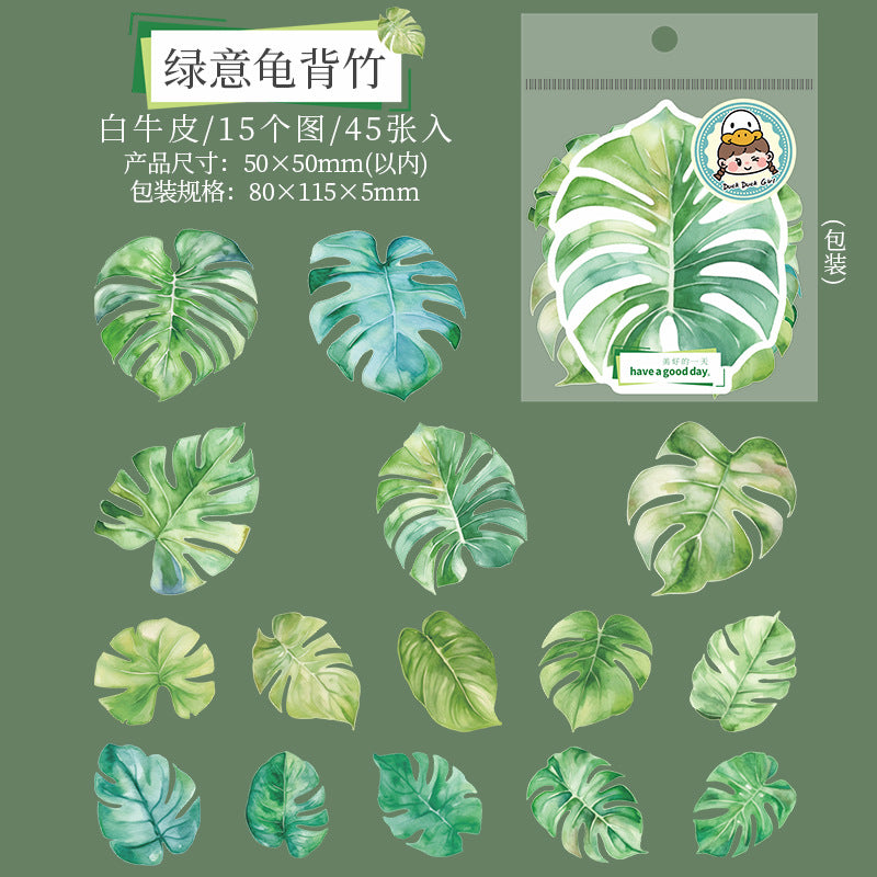 45pcs leaves sticker pack (MLS25061709)