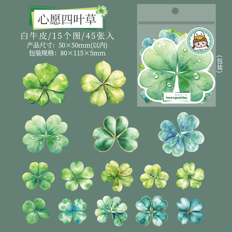 45pcs leaves sticker pack (MLS25061709)