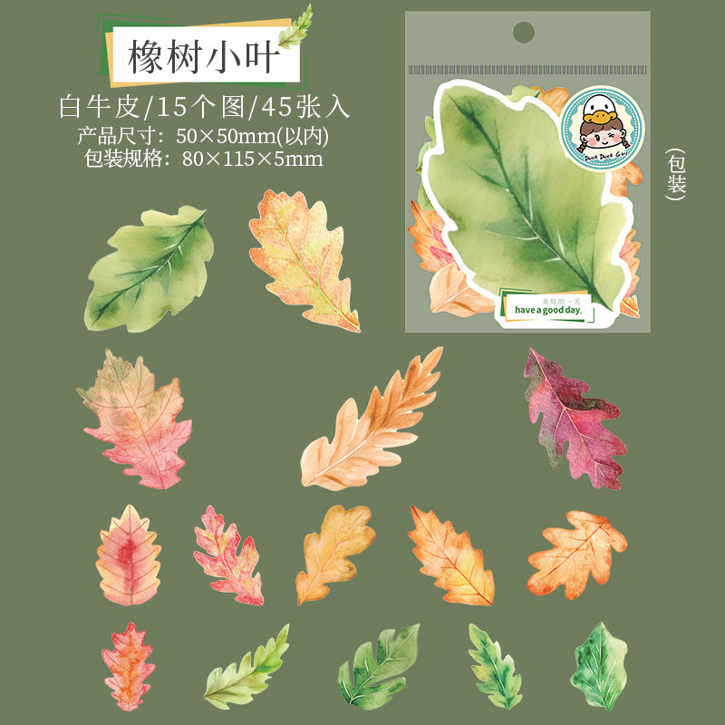 45pcs leaves sticker pack (MLS25061709)