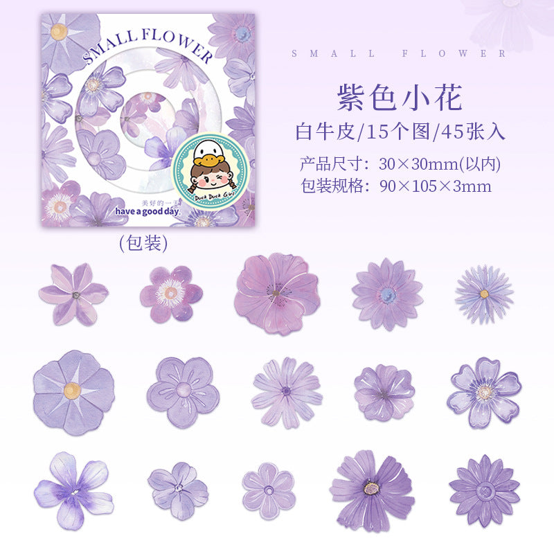 45pcs flower sticker pack (MLS25051901)