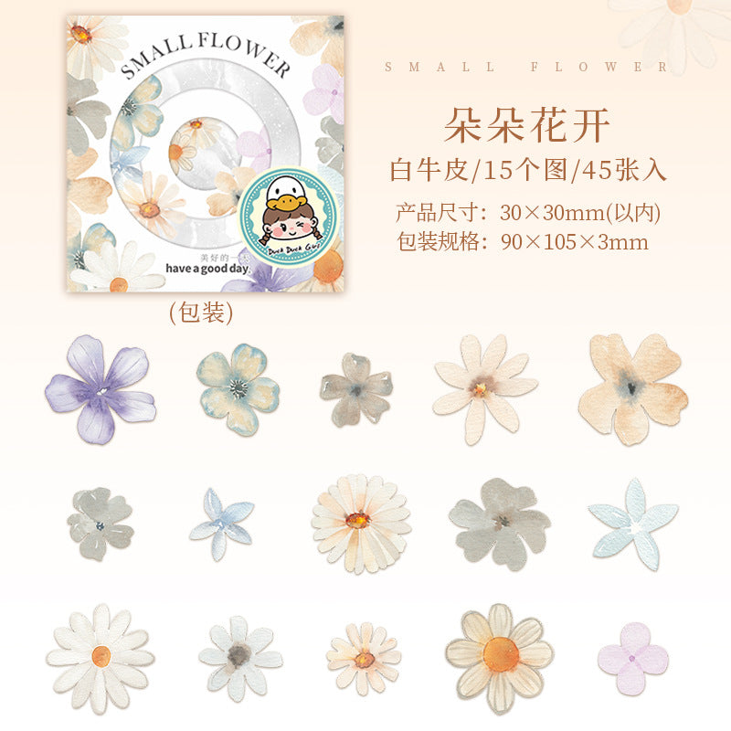 45pcs flower sticker pack (MLS25051901)