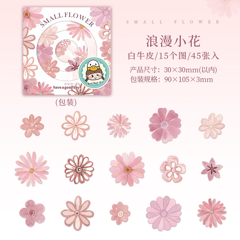 45pcs flower sticker pack (MLS25051901)