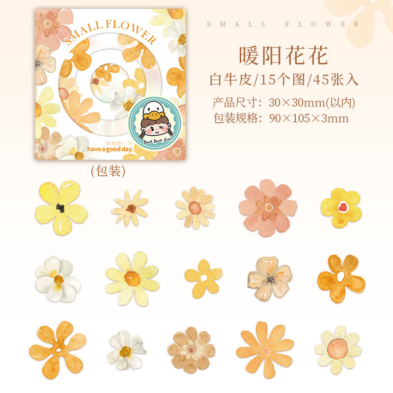 45pcs flower sticker pack (MLS25051901)