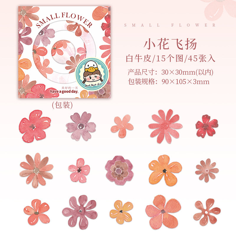 45pcs flower sticker pack (MLS25051901)