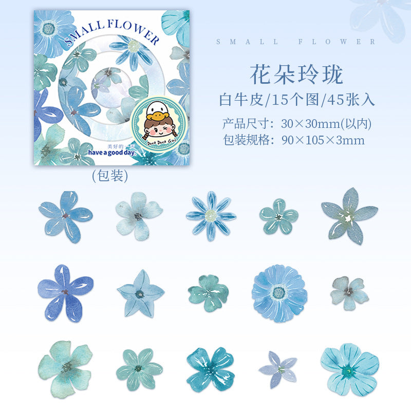 45pcs flower sticker pack (MLS25051901)