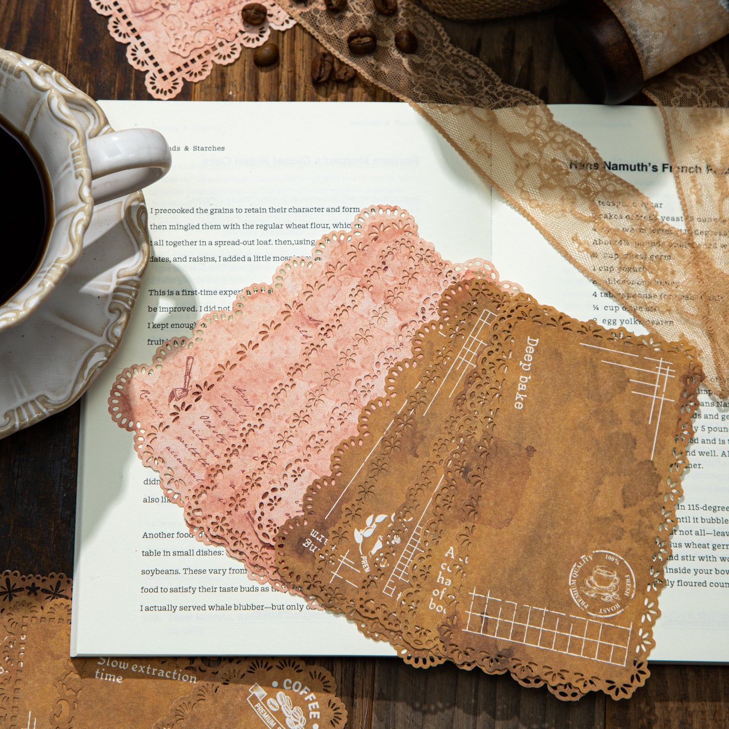 10pcs Lace coffee paper pack (MLP25060707)