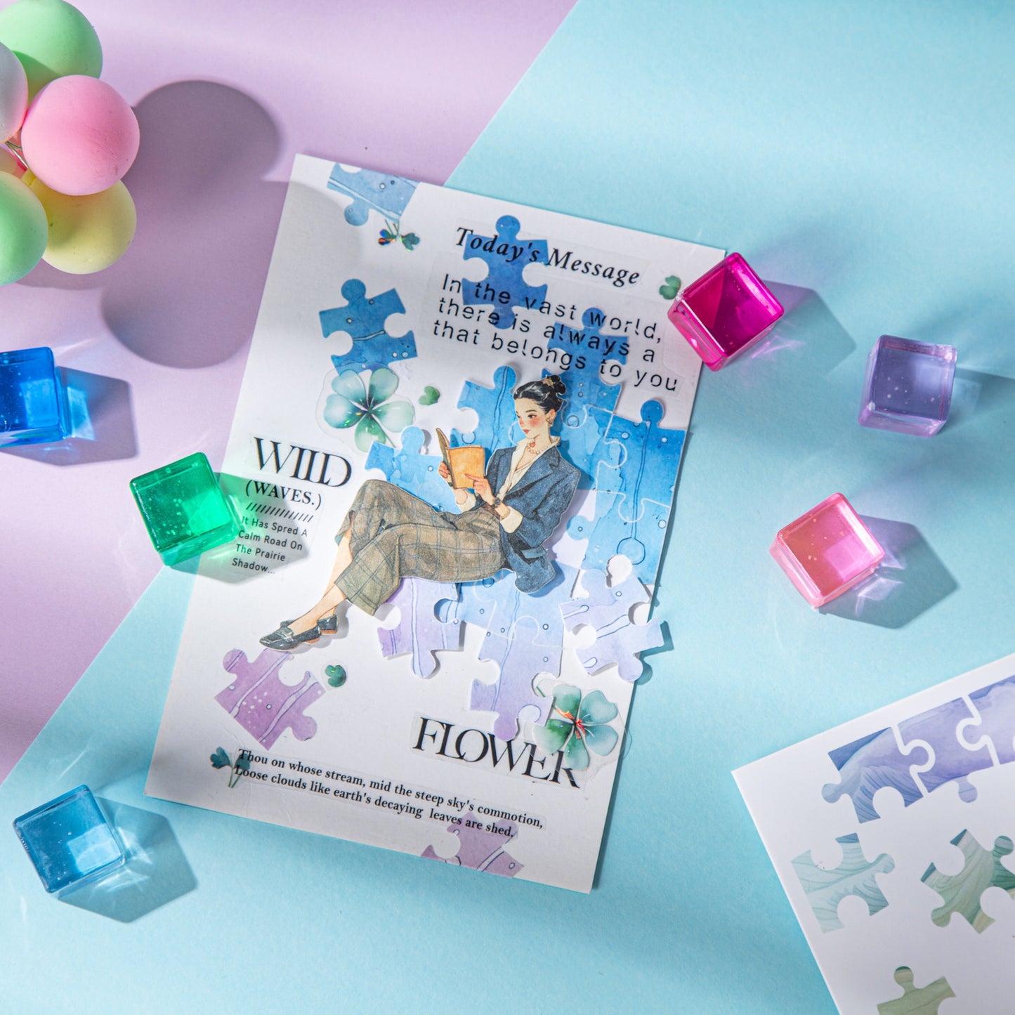 5pcs puzzle sticker pack (MLS25053003)