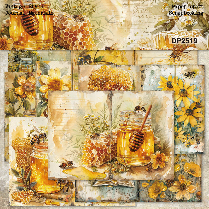 8pcs A5 size honey bee paper pack (MLP25062708)