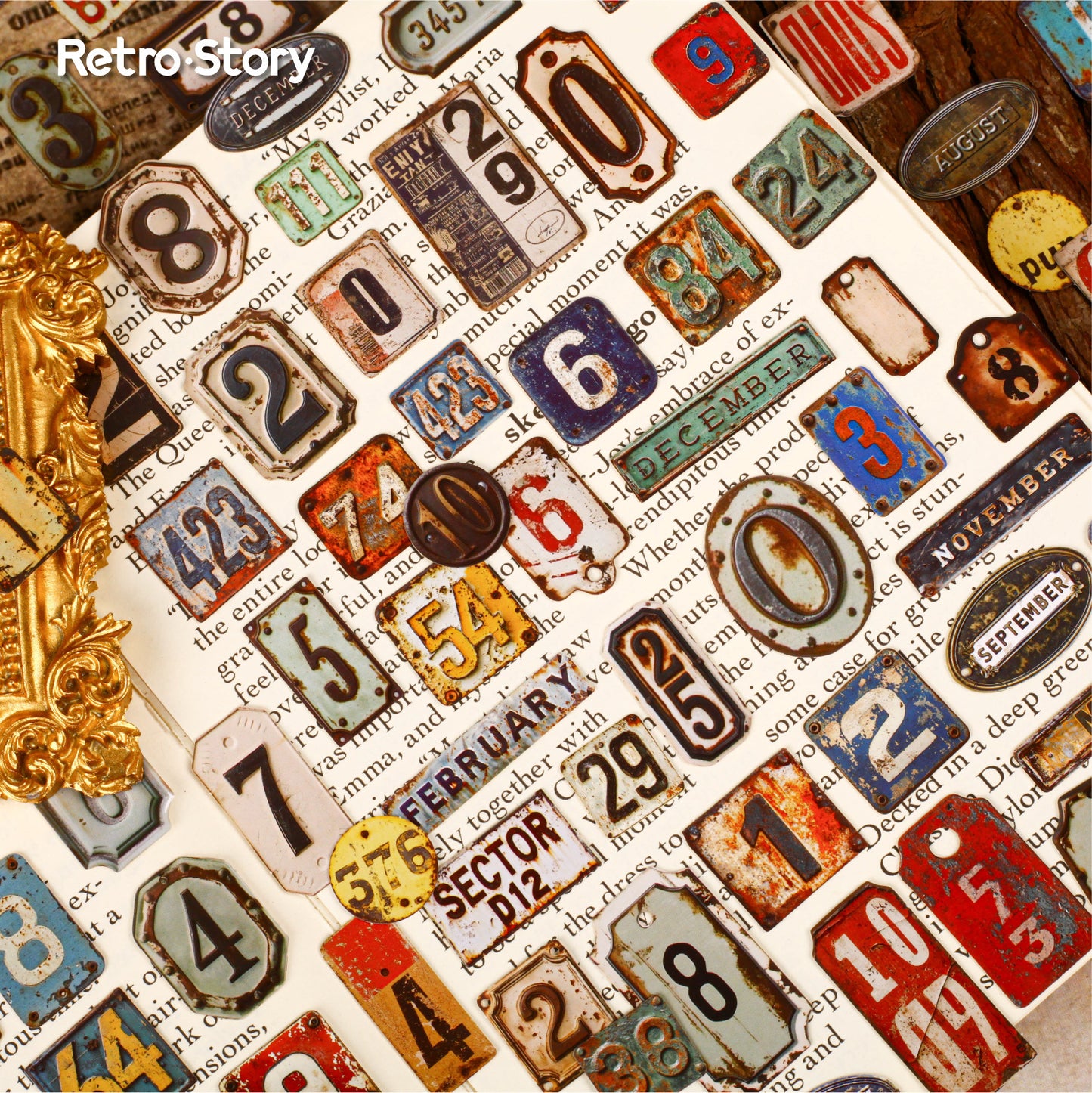24pcs vintage label sticker pack (MLS25060602)