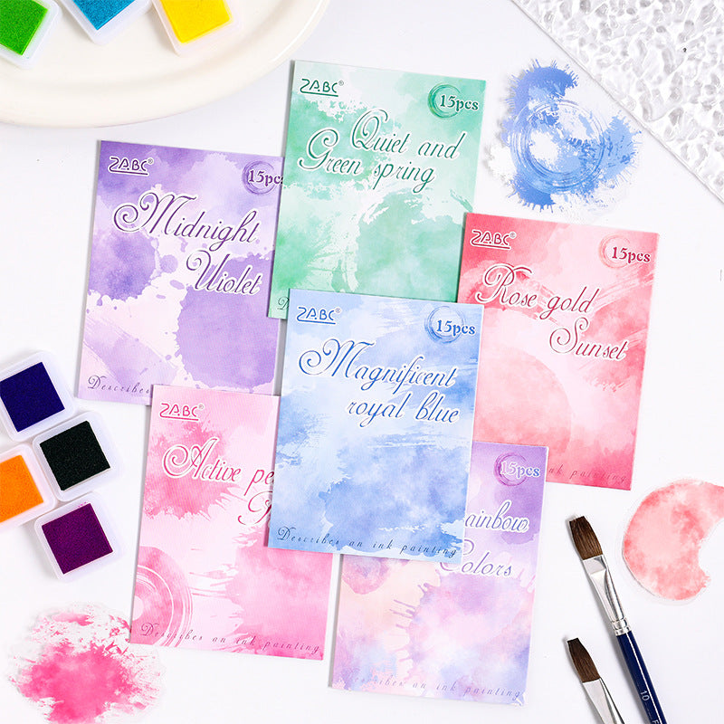 AUG 15pcs water color sticker pack (MLs082702)