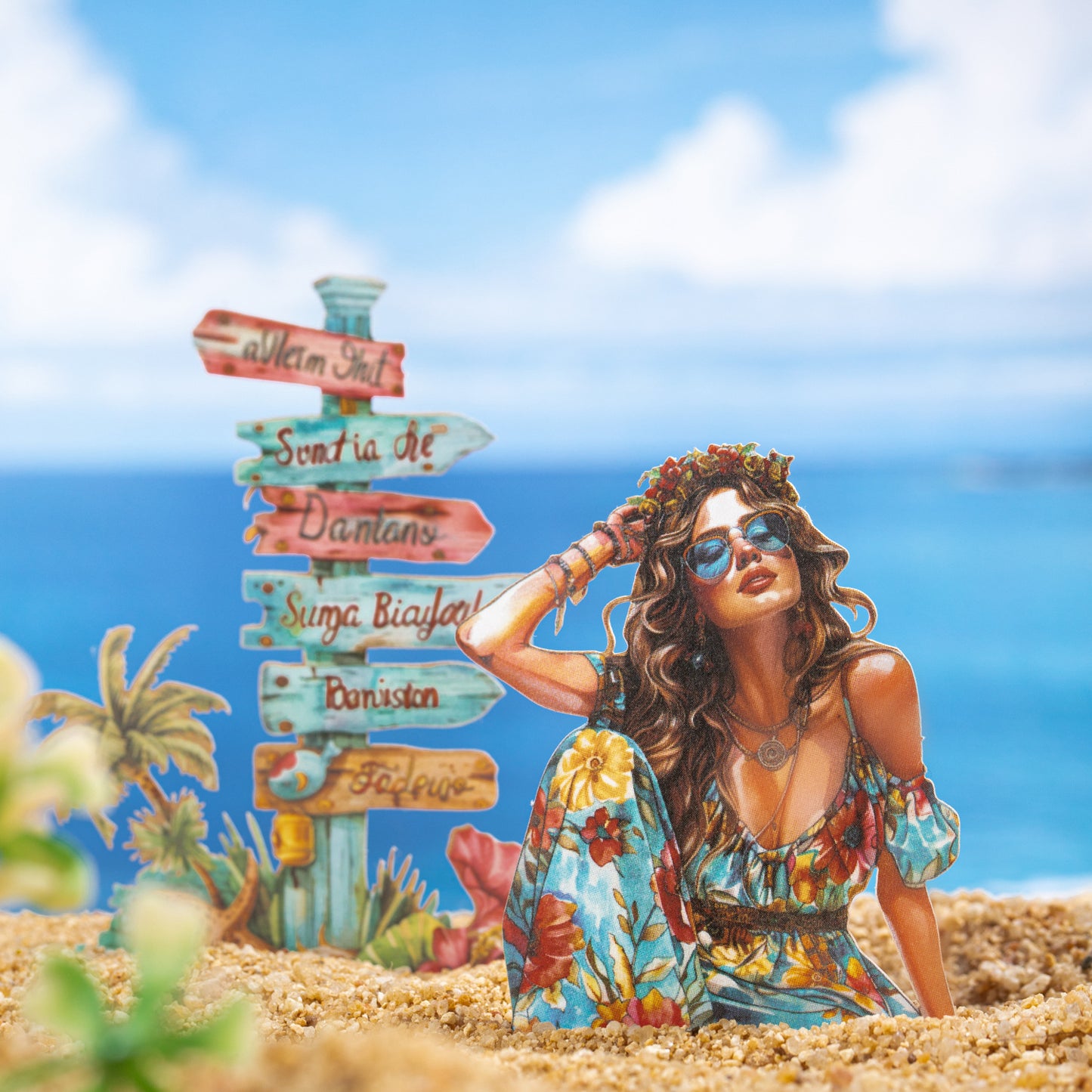 20pcs summer travel sticker pack (MLS25062502)