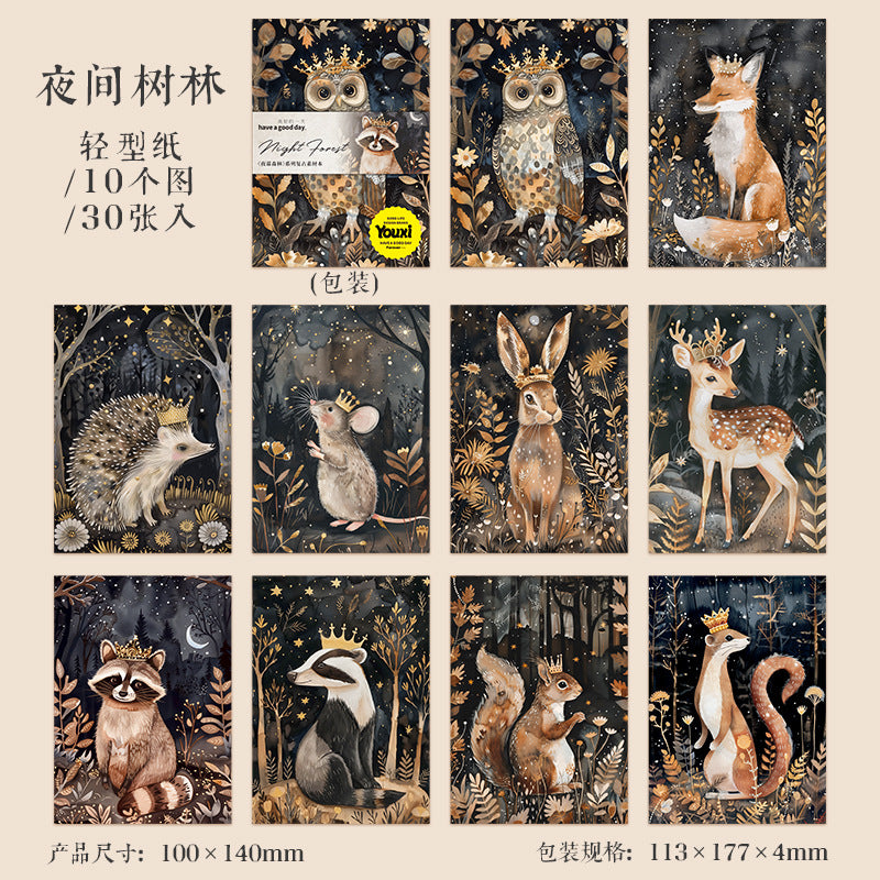 30pcs night forest paper pack (MLP25062302)
