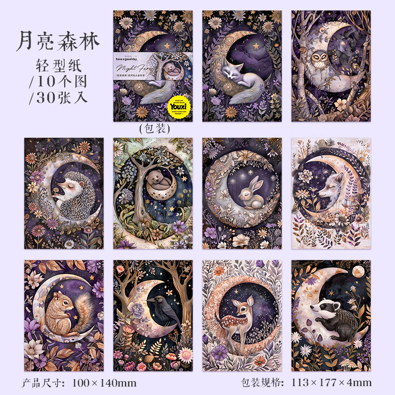 30pcs night forest paper pack (MLP25062302)