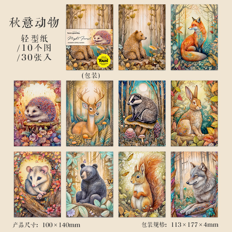 30pcs night forest paper pack (MLP25062302)