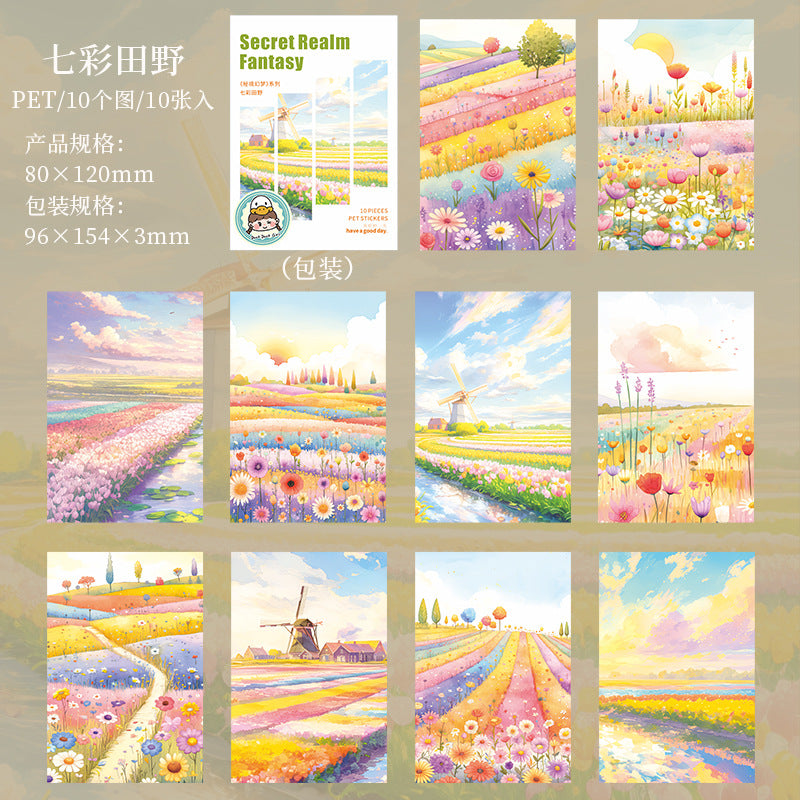 10pcs secret realm fantasy sticker pack (MLS25052406)