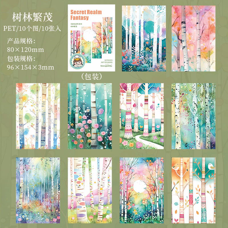 10pcs secret realm fantasy sticker pack (MLS25052406)