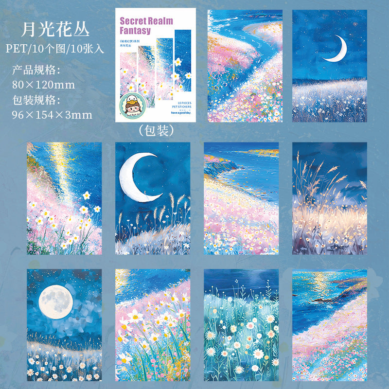 10pcs secret realm fantasy sticker pack (MLS25052406)