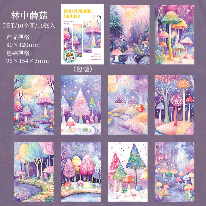10pcs secret realm fantasy sticker pack (MLS25052406)