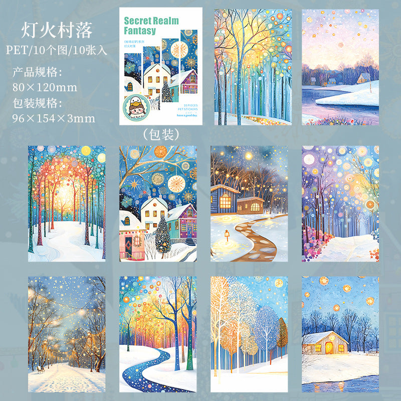 10pcs secret realm fantasy sticker pack (MLS25052406)