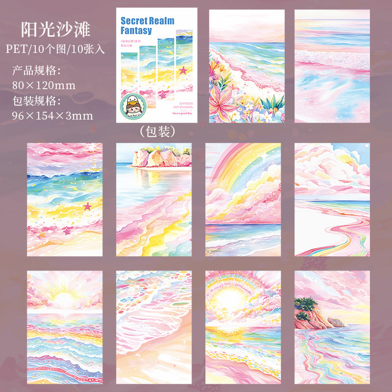 10pcs secret realm fantasy sticker pack (MLS25052406)