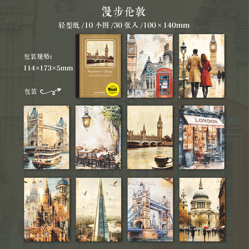 30pcs wanderer diary paper pack (MLP25052407)