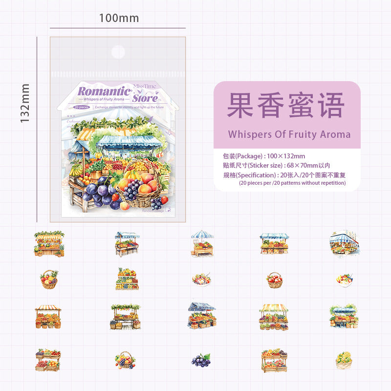 20pcs romantic store sticker pack (MLS25052408)