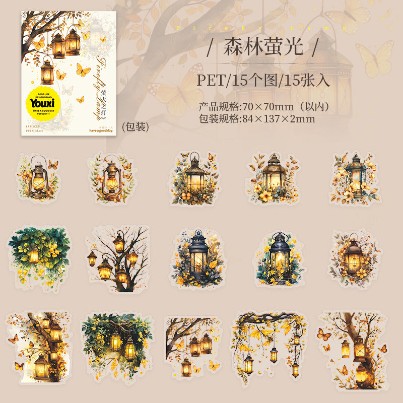 15pcs lamp sticker pack (MLS25052410)