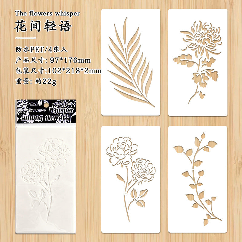 4pcs flowers stencil (MLB25062702)