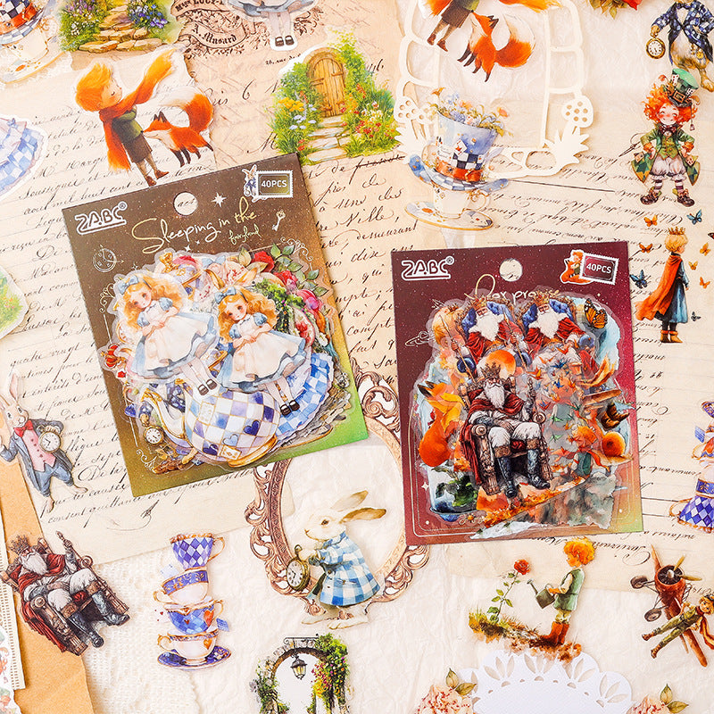 40pcs Alice and Prince PET-sticker pack (MLS25062807)