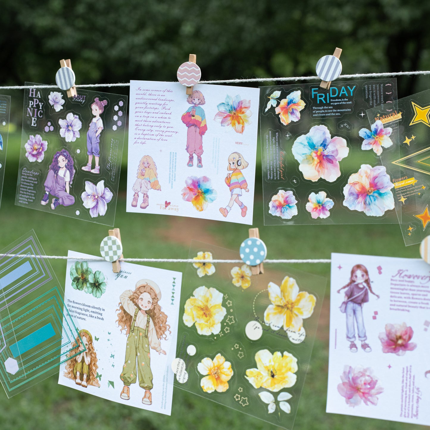 12sheets flower girl sticker book (MLTZB25052411)