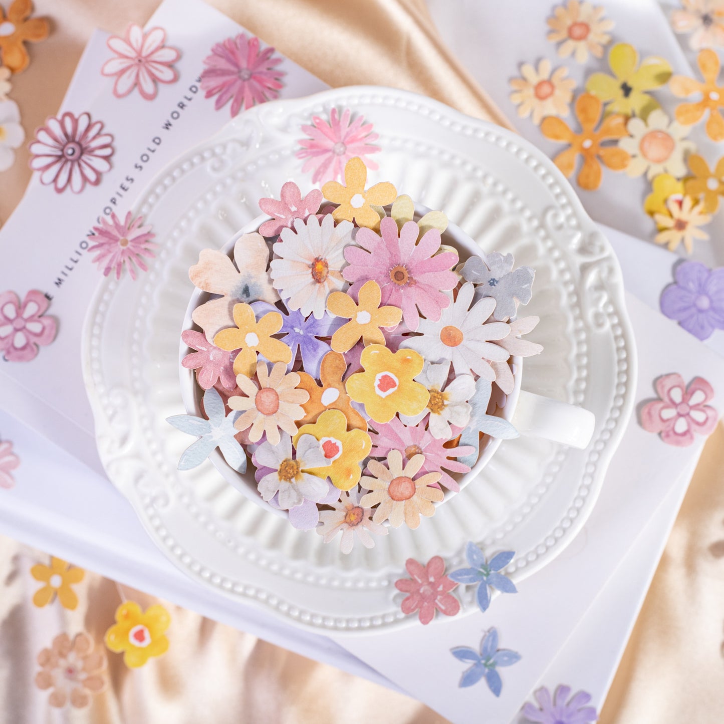 45pcs flower sticker pack (MLS25051901)