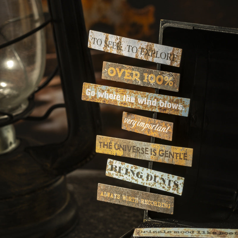 100pcs traces of time words sticker box (MLS25052808)