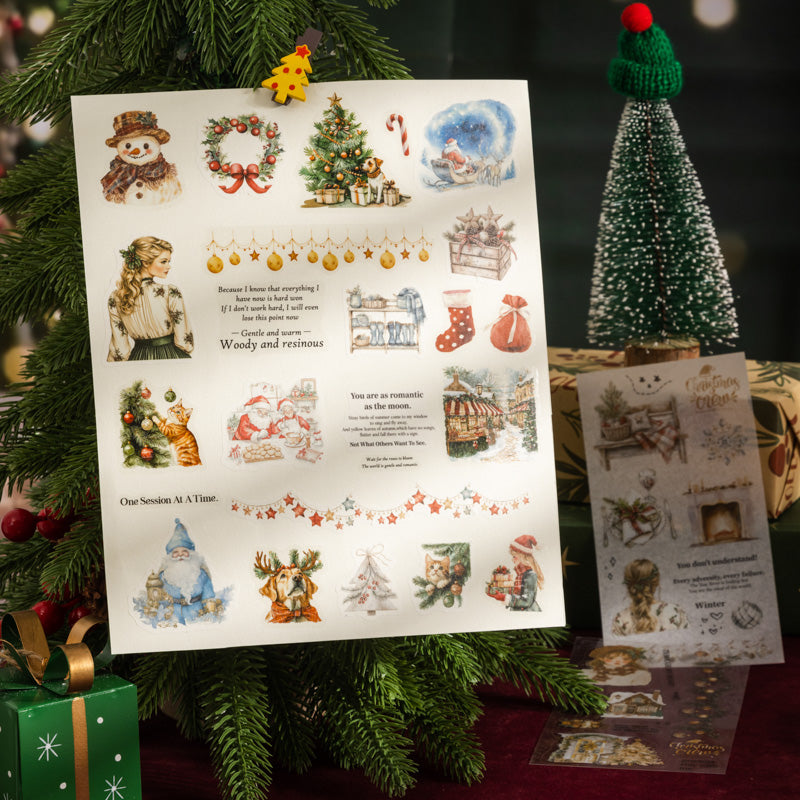 18sheets Christmas pre-cut sticker book (MLTZB25072003)