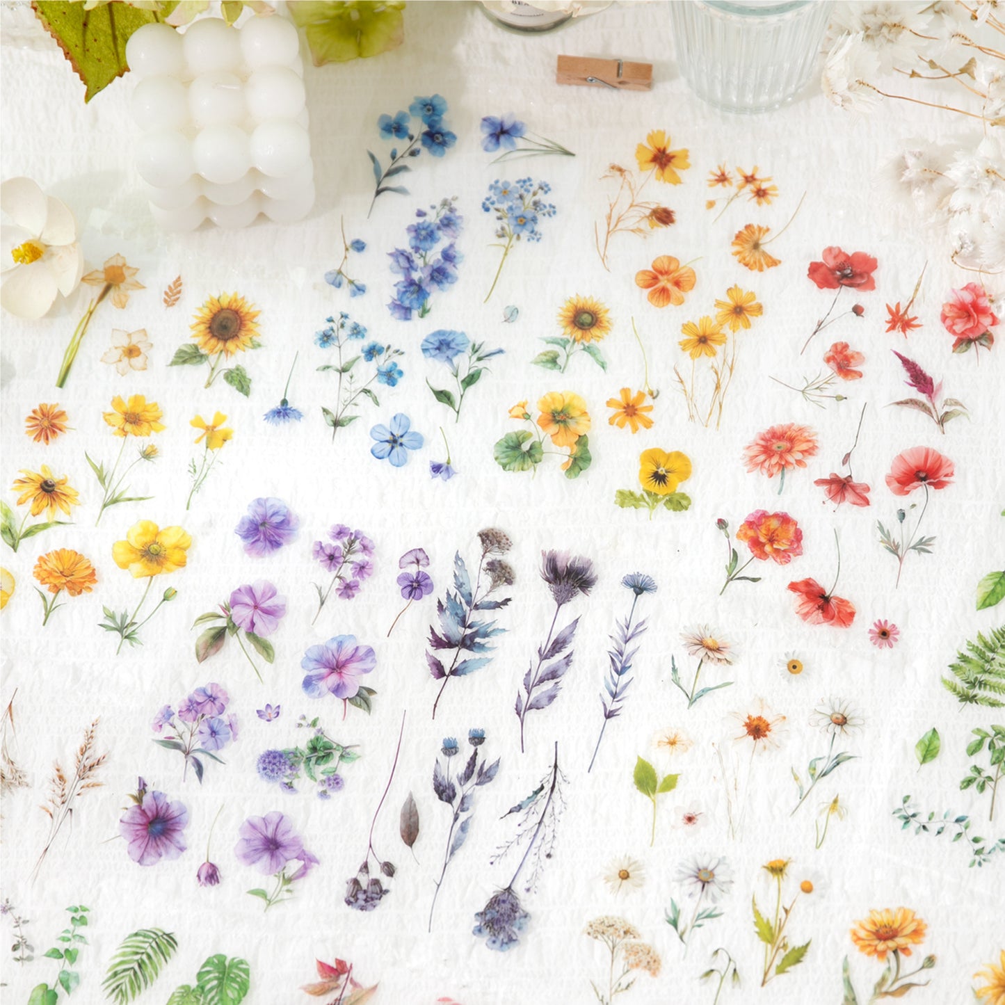 50sheets flower sticker book (MLTZB25051905)