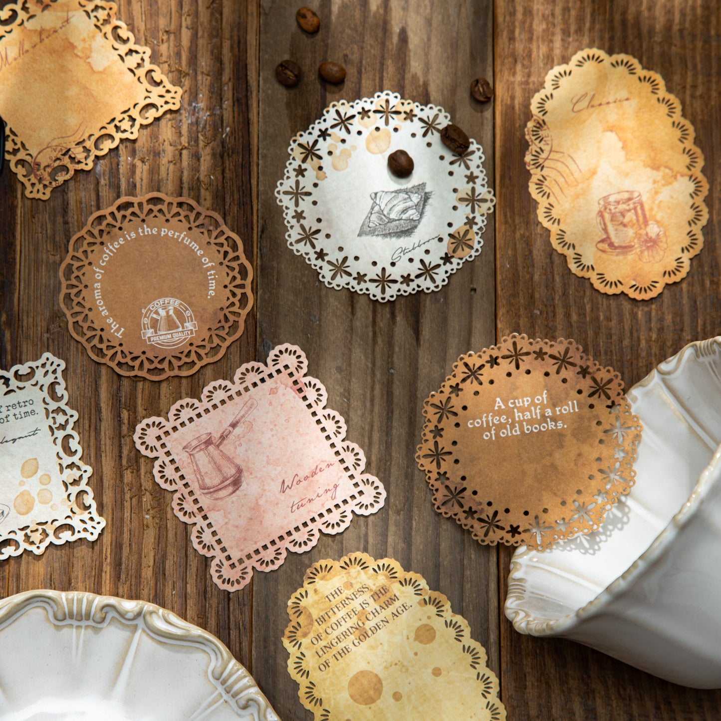 10pcs Lace coffee paper pack (MLP25060707)