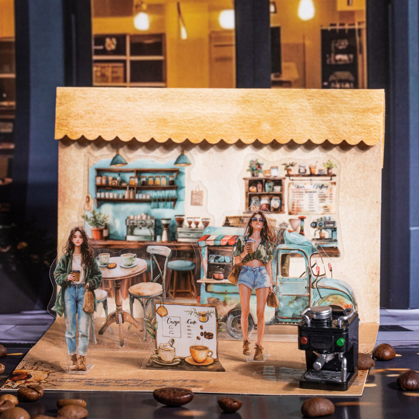 15pcs coffee market sticker pack (MLS25053004)